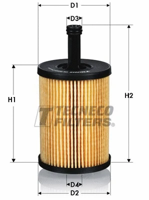 Filtre à huile TECNECO FILTERS OL0259E