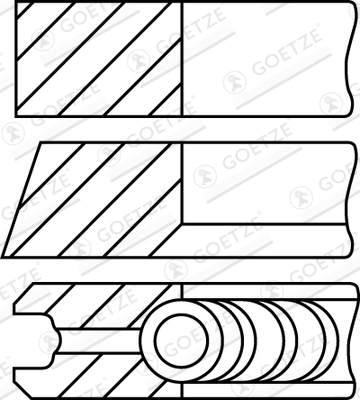 Jeu de segments de pistons GOETZE ENGINE 08-336500-10