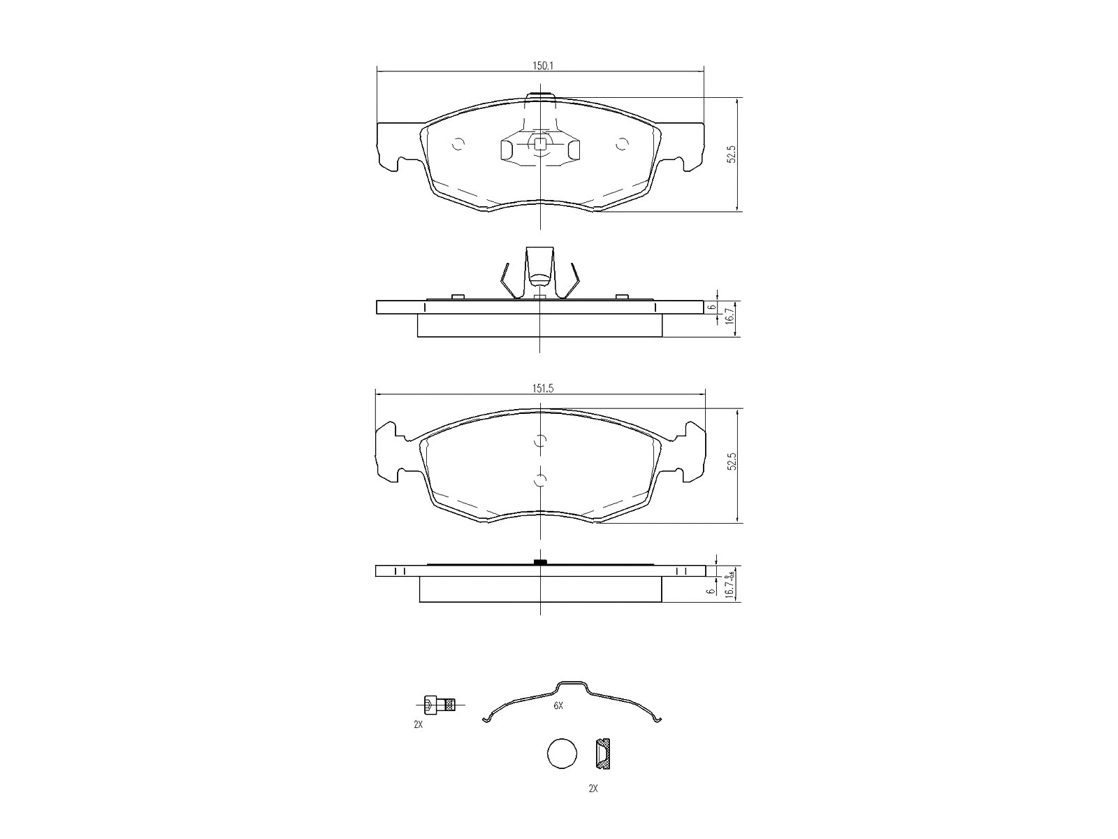 Kit de plaquettes de frein, frein à disque A.Z. Meisterteile AZMT-44-022-1070