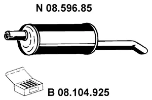 Silencieux arrière EBERSPÄCHER 08.596.85