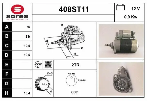 Démarreur STARTCAR 408ST11