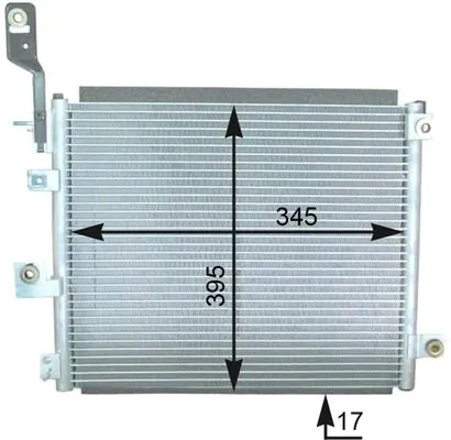 Condenseur, climatisation MAHLE AC 432 000P