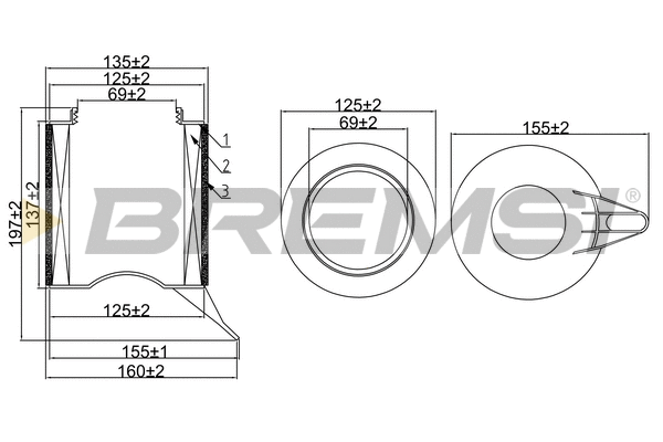 Filtre à air BREMSI FA1061