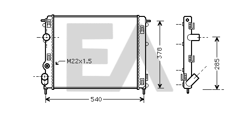 Radiateur, refroidissement du moteur EACLIMA 31R60134