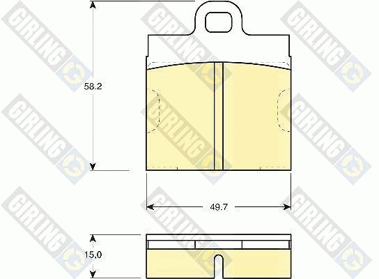 Kit de plaquettes de frein, frein à disque GIRLING 6101032