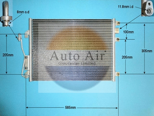 Condenseur, climatisation AUTO AIR GLOUCESTER 16-1280