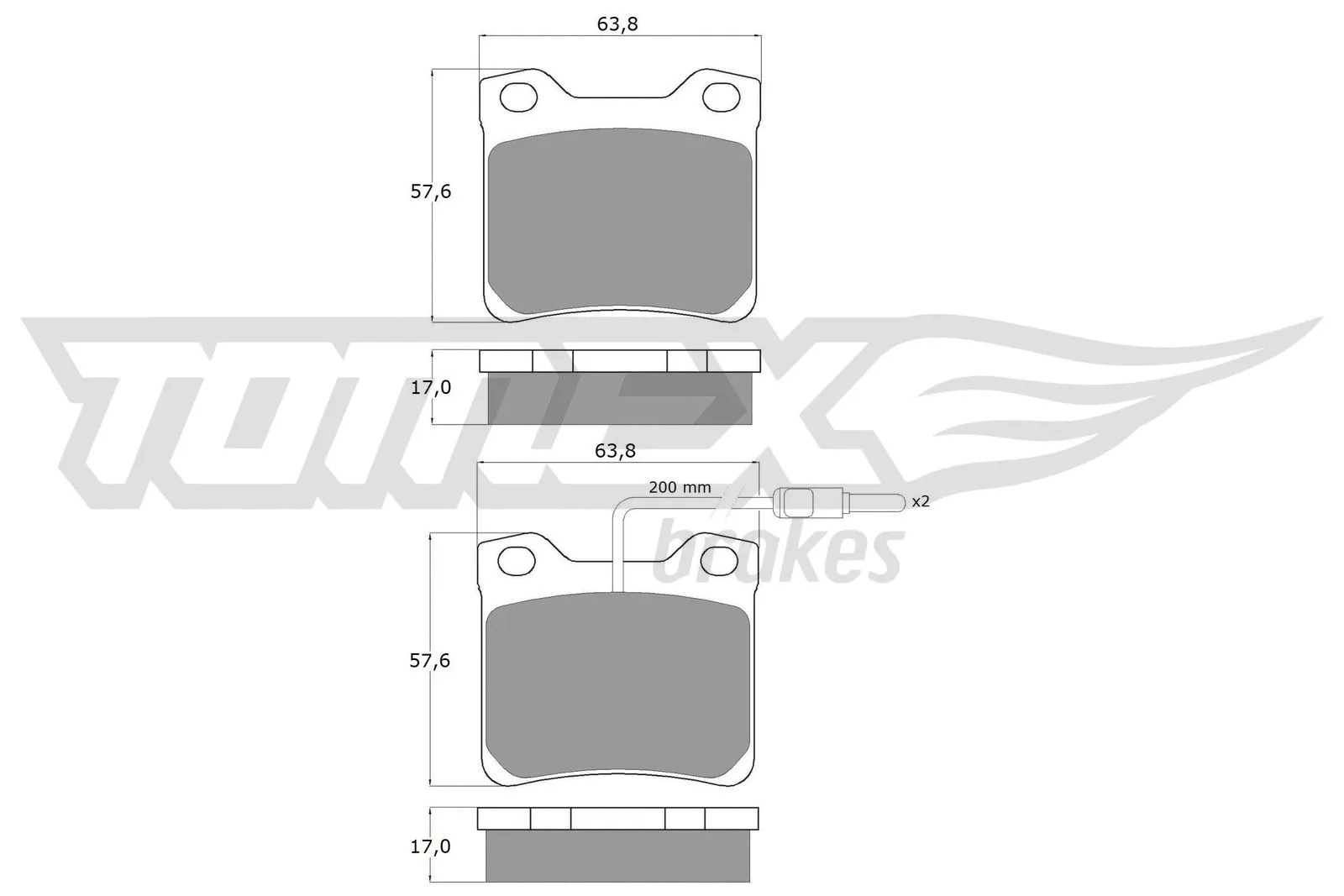 Kit de plaquettes de frein, frein à disque TOMEX Brakes TX 11-95