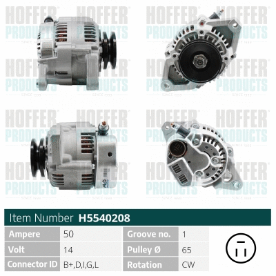 Alternateur HOFFER H5540208