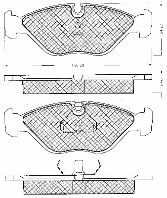Kit de plaquettes de frein, frein à disque BSF 10774