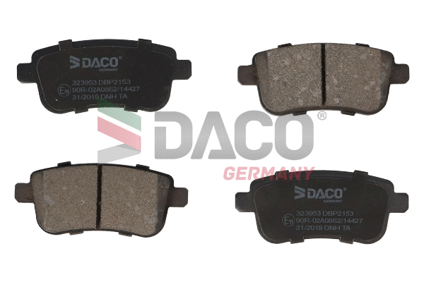 Kit de plaquettes de frein, frein à disque DACO Germany 323953