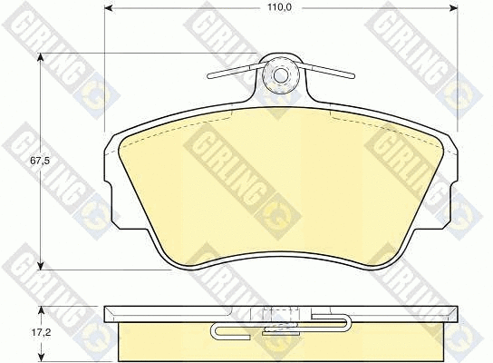 Kit de plaquettes de frein, frein à disque GIRLING 6108121