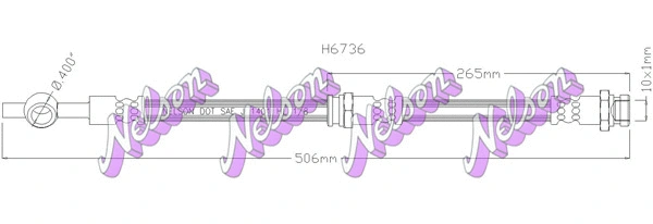 Flexible de frein KAWE H6736
