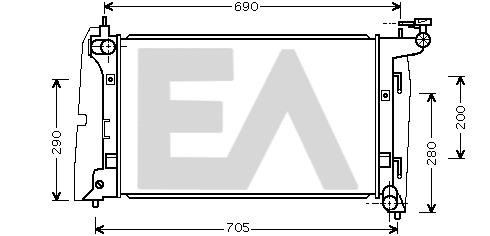 Radiateur, refroidissement du moteur EACLIMA 31R71301