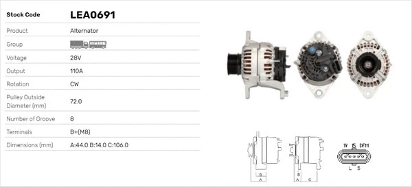 Alternateur LUSA LEA0691