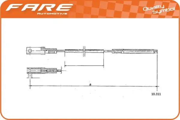 Tirette à câble, commande d'embrayage FARE-CO 24896