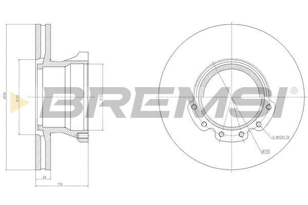Disque de frein BREMSI CD5226V