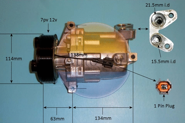 Compresseur, climatisation AUTO AIR GLOUCESTER 14-1470P