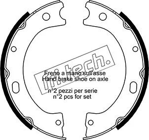 Jeu de mâchoires de frein, frein de stationnement fri.tech. 1067.191