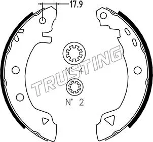 Jeu de mâchoires de frein TRUSTING 004.007