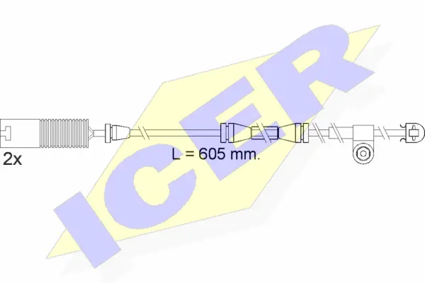 Contact d'avertissement, usure des plaquettes de frein ICER 610390 E C