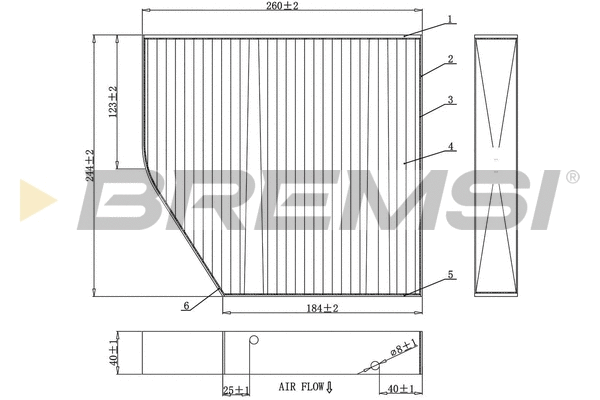 Filtre, air de l'habitacle BREMSI FC0875A