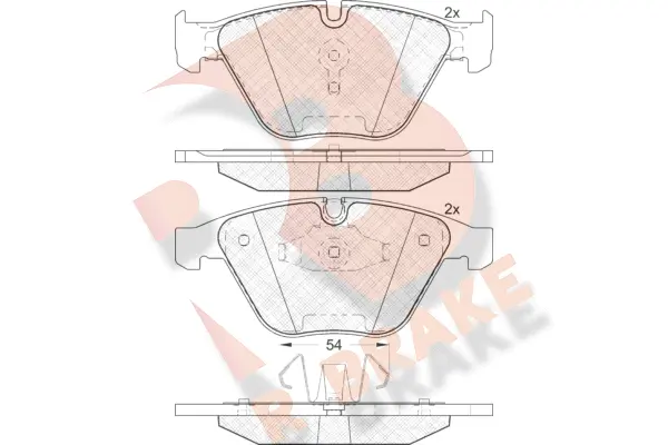 Kit de plaquettes de frein, frein à disque R BRAKE RB1940
