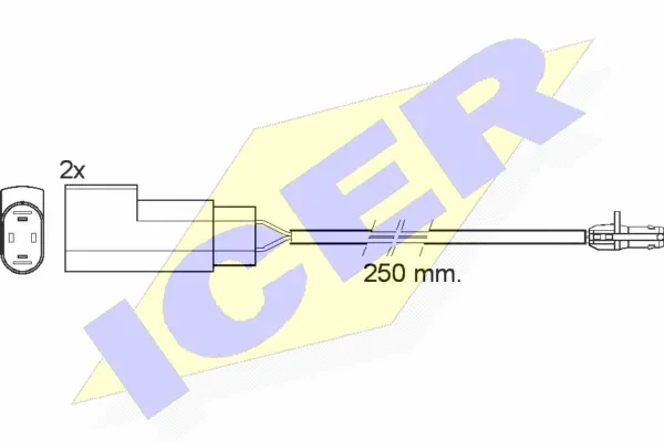 Contact d'avertissement, usure des plaquettes de frein ICER 610412 E C