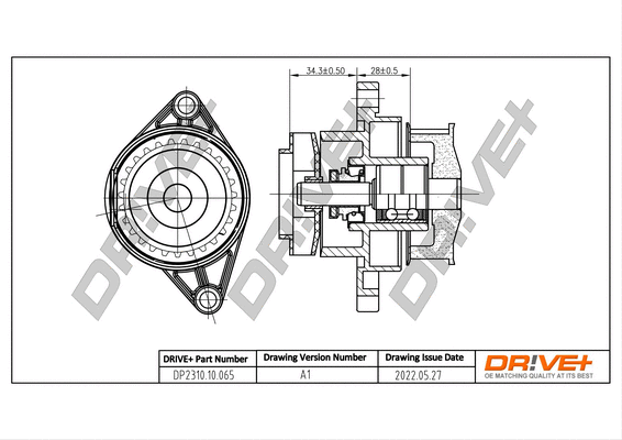 Pompe à eau, refroidissement du moteur Dr!ve+ DP2310.10.065