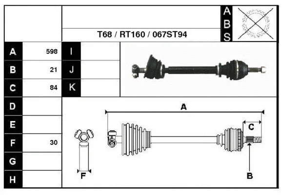 Arbre de transmission Technika 38067