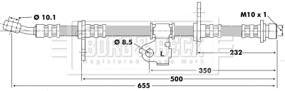 Flexible de frein BORG & BECK BBH6198