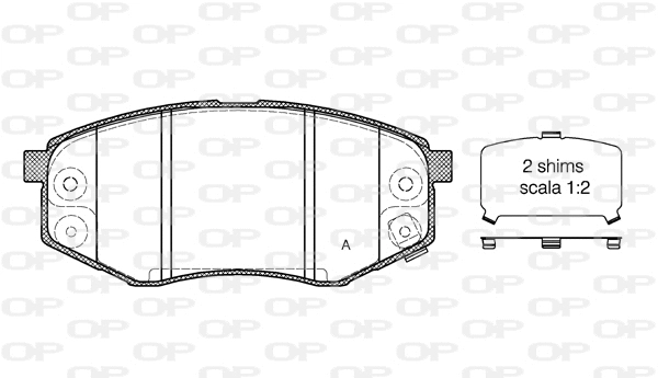 Kit de plaquettes de frein, frein à disque OPEN PARTS BPA1426.02