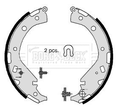 Jeu de mâchoires de frein BORG & BECK BBS6336