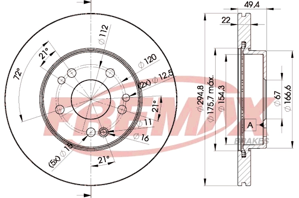 Disque de frein FREMAX BD-6471