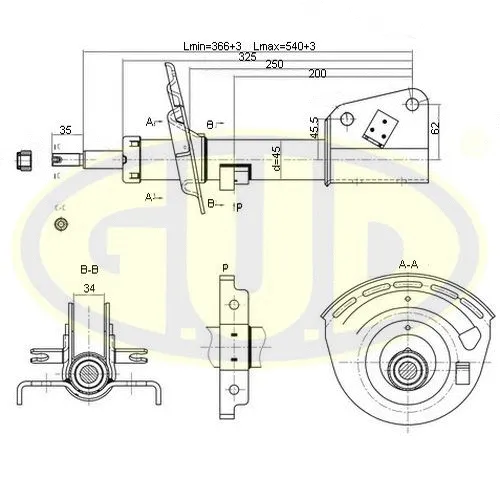 Amortisseur G.U.D. GSA333717