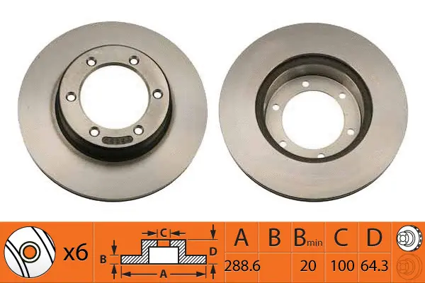 Disque de frein SB BR21103T