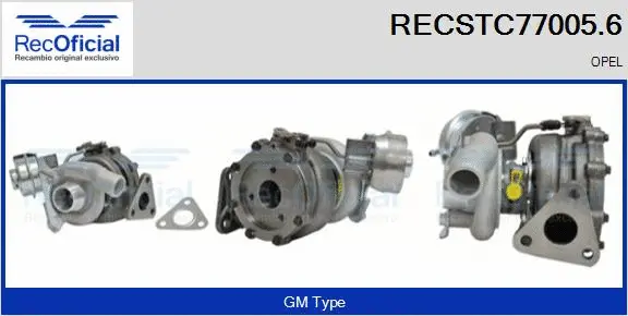 Turbocompresseur, suralimentation RECOFICIAL RECSTC77005.6