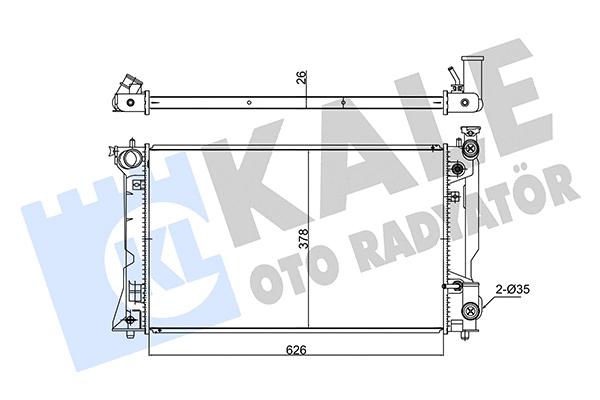 Radiateur, refroidissement du moteur KALE OTO RADYATÖR 348145