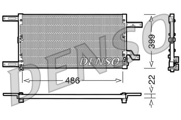 Condenseur, climatisation DENSO DCN01021