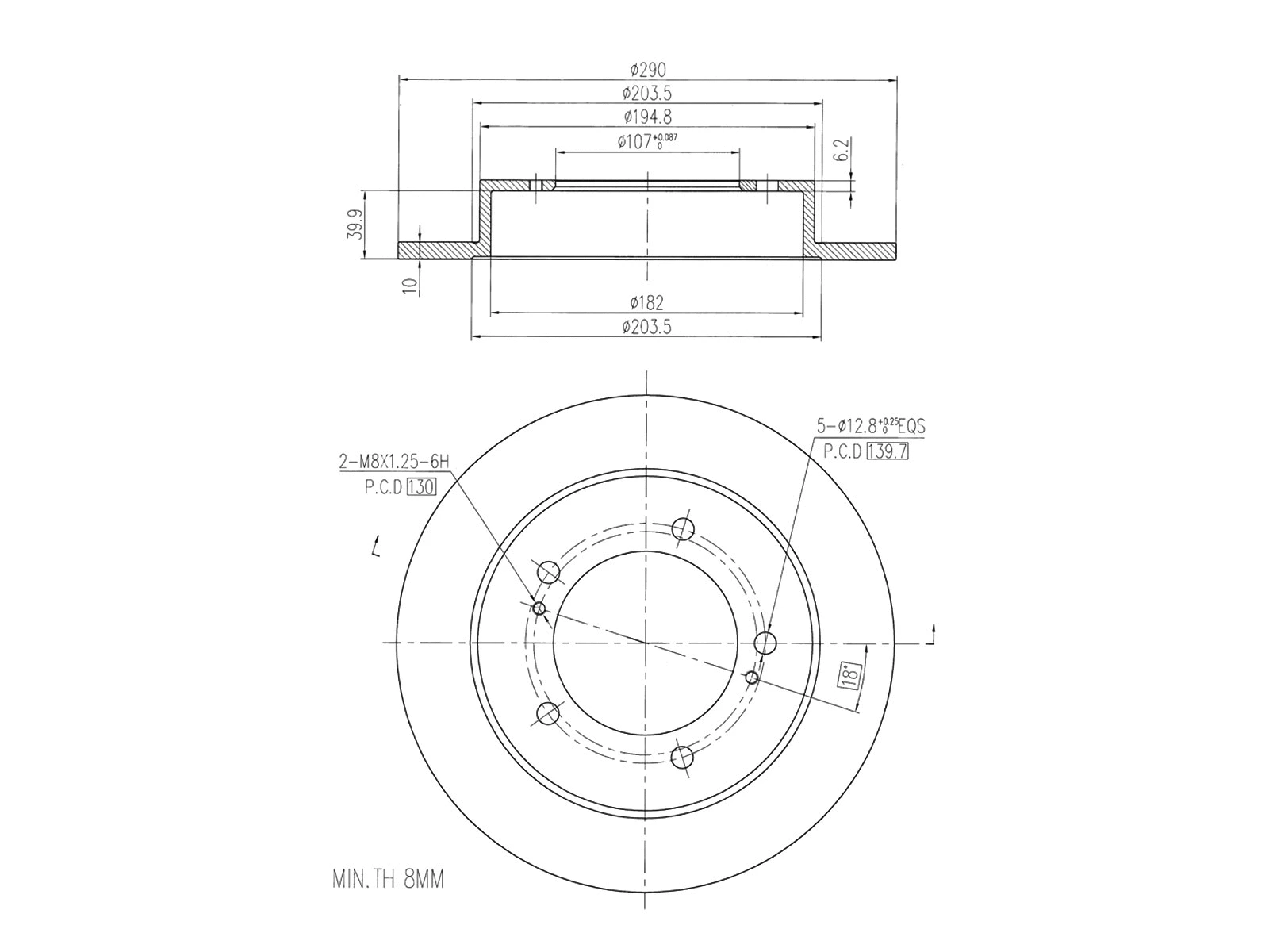 Disque de frein A.Z. Meisterteile AZMT-44-024-1441