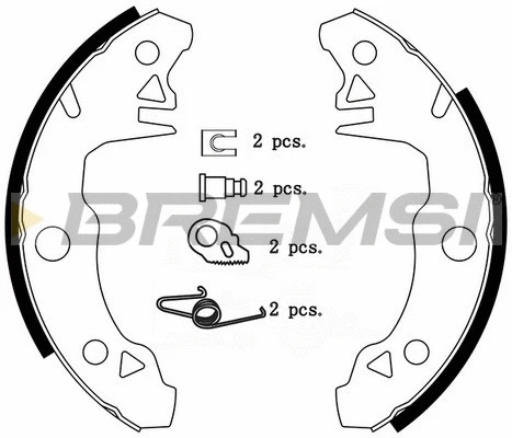 Jeu de mâchoires de frein BREMSI GF0097