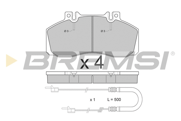 Kit de plaquettes de frein, frein à disque BREMSI BP2409