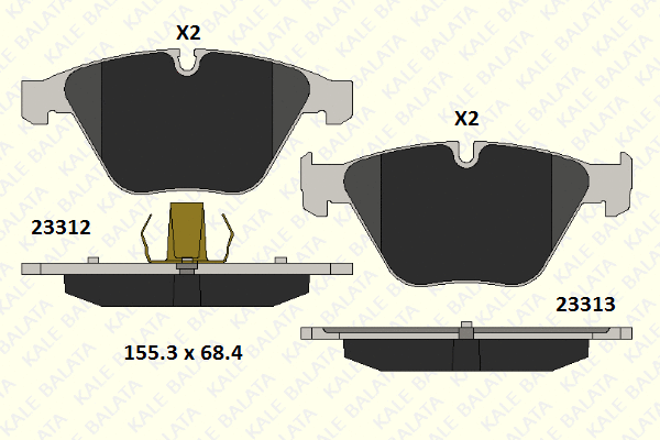 Kit de plaquettes de frein, frein à disque KALE 23312 203 05