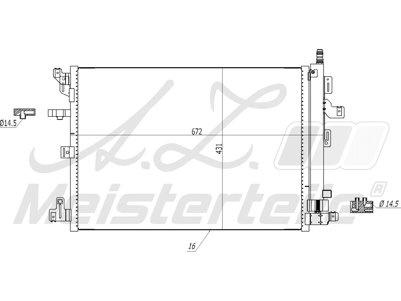Condenseur, climatisation A.Z. Meisterteile AZMT-45-030-1266
