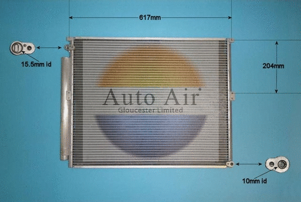 Condenseur, climatisation AUTO AIR GLOUCESTER 16-9958