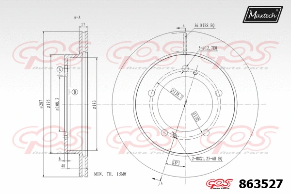 Disque de frein MAXTECH 863527