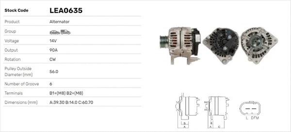 Alternateur LUSA LEA0635