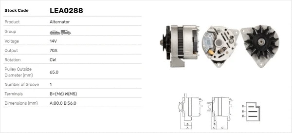 Alternateur LUSA LEA0288