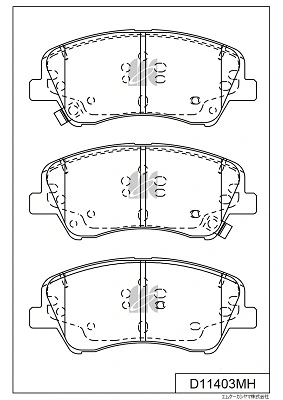 Kit de plaquettes de frein, frein à disque MK Kashiyama D11403MH