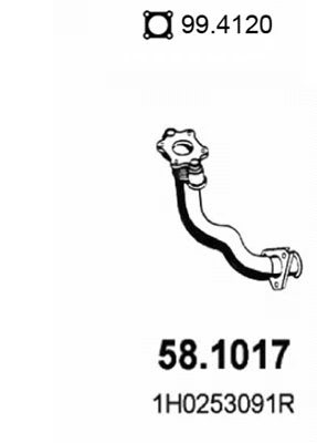 Tuyau d'échappement ASSO 58.1017