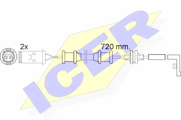 Contact d'avertissement, usure des plaquettes de frein ICER 610444 E C